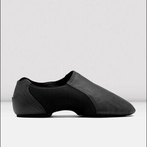 NEW Bloch Women’s Spark Leather & Neoprene Jazz Shoes in Black Size 8.5